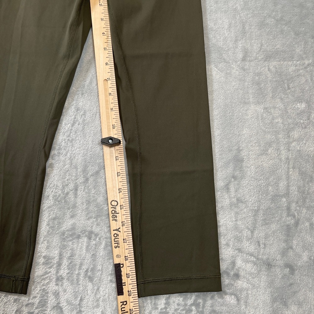 Lululemon High Rise Cropped Leggings Dark Olive Green Size 2 21 Inch Inseam - Picture 2 of 4